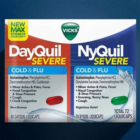 Vicks Severe Dayquil And Nyquil Cough Cold And Flu Relief 72 Liquicaps At Rs 4950 Vicks Candy