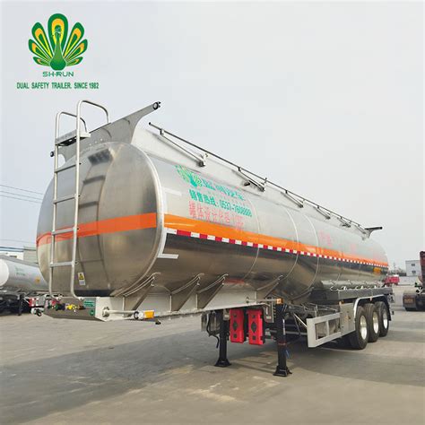 3 Axles Aluminum Alloy Petroleum Fuel Tanker Oil Tank Truck Trailer