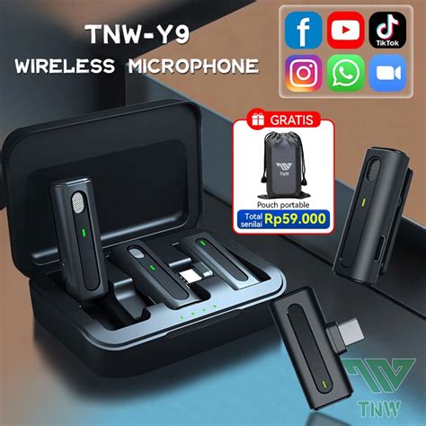 Jual Is Tnw Y Microphone Wireless Dual Mikrofon Mic Wireless Clip On