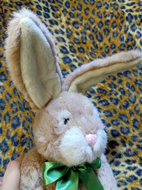 Authentic Vintage Russ Berrie Stuart Bunny Rabbit With Poseable Wired