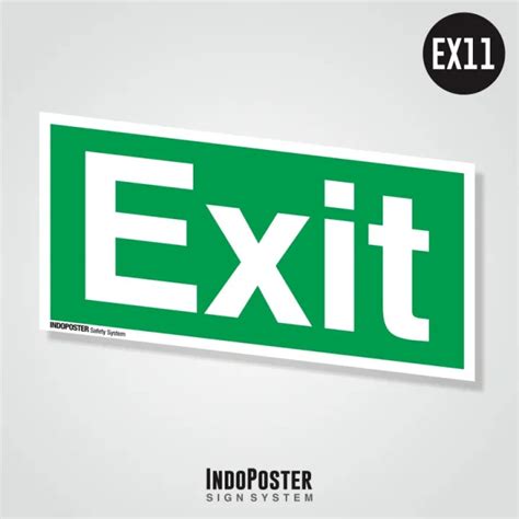 Stiker Label K Safety Sign Emergency Tanda Pintu Exit Darurat Lazada