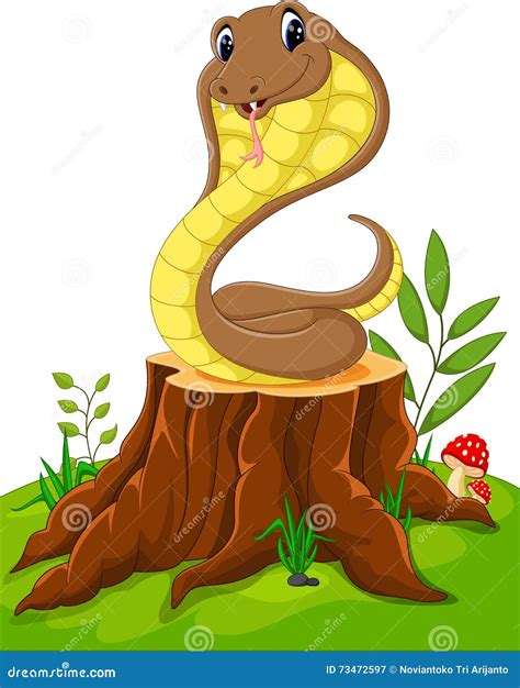 Serpent Drôle De Bande Dessinée Illustration de Vecteur Illustration