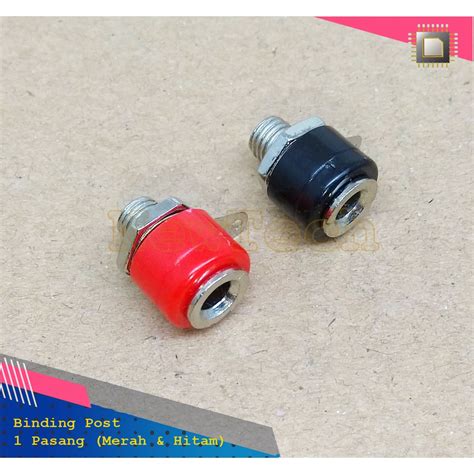 Jual Binding Post Terminal Steker Banana Female 1 Pasang Merah