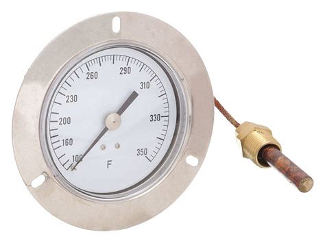 100° To 350°f 3 5 In Dial Dia Analog Panel Mount Thermometer 12u618 12u618 Grainger