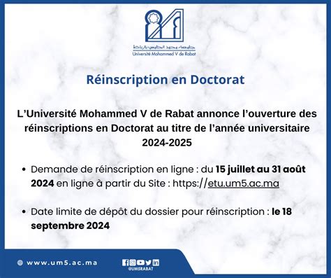 Inscription Et R Inscription En Doctorat Au Titre De L Ann E