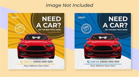 Premium Vector Car Rental And Automotive Social Media Post Template