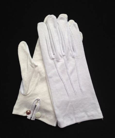 White Cotton Gloves Snap Wrist Sure Grip XL Dozen EBay