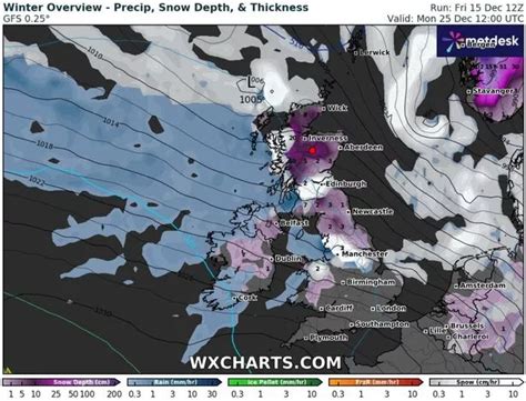 Snow Coverage Map Reveals Exactly Where In Uk Could Get A White