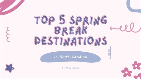 Top 5 Spring Break Destinations In North Carolina The Howler