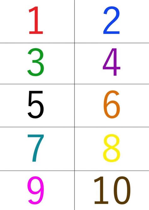 Номерки для Лотереи от 1 до 10: распечатать шаблоны