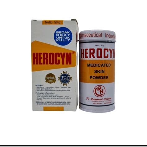 Jual Herocyn Medicated Skin Powder Bedak Biang Keringat Shopee Indonesia