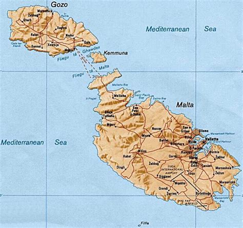 Malta Mapas Geogr Ficos De Malta Mundo Hisp Nico