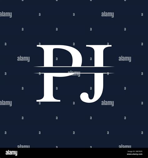 Initial Monogram Letter Pj Logo Design Vector Template Pj Letter Logo