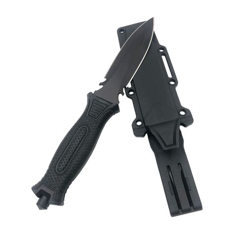 Black Handle Survival Tactical Knife With Holster 24cm Shop Today