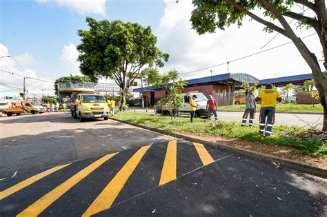 Sinalização horizontal e vertical é implantada na Vila Hortolândia em