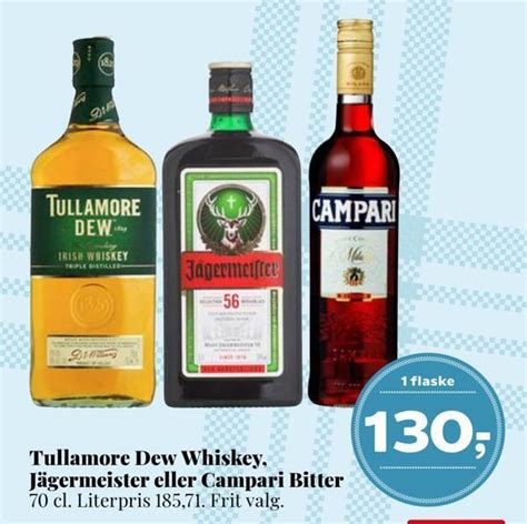 Tullamore Dew Whiskey J Germeister Eller Campari Bitter Tilbud Hos