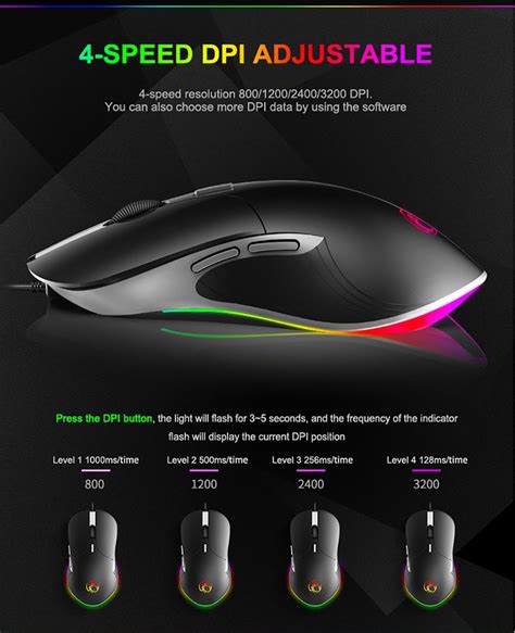 Imice X Usb Gaming Mouse With Led Lights Dpi High End Technology