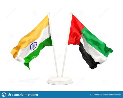 India United States Of America Oman Flags Together Fabric Texture