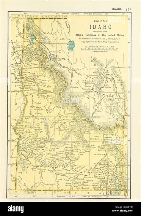 Mapa De Idaho Vintage Fotograf As E Im Genes De Alta Resoluci N Alamy