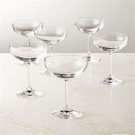 Marie Coupe Modern Cocktail Glasses Set Of 8 Reviews Cb2