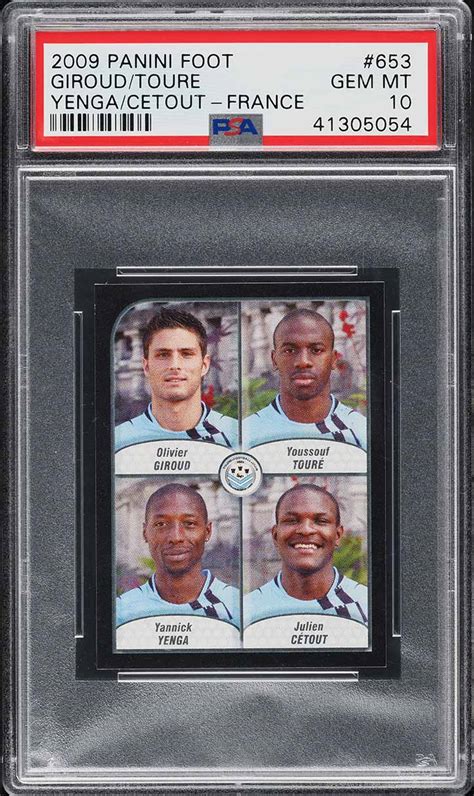 2009 Panini Foot France Olivier Giroud ROOKIE 653 PSA 10 GEM MINT