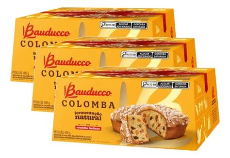 3 Colomba Pascal Páscoa Frutas Cristalizadas Bauducco 400g