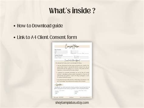 Editable Client Consent Form Template For Estheticians And Skincare