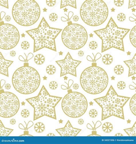 Christmas Pattern With Decorative Elements Royalty Free Stock Image