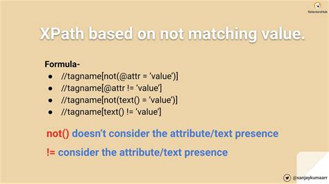 What Is The Difference Between Not And Function In Xpath How To