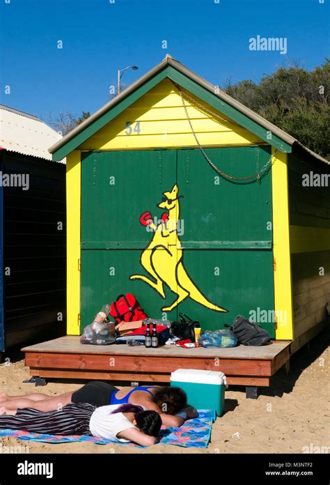 Bathing box Brighton beach Melbourne Australia Stock Photo - Alamy