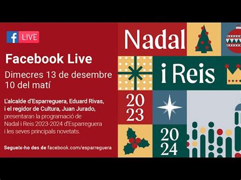 Presentació de la programació de Nadal i Reis 2023 2024 YouTube