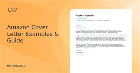 Professional Amazon Cover Letter Examples and Template for 2025 | Enhancv