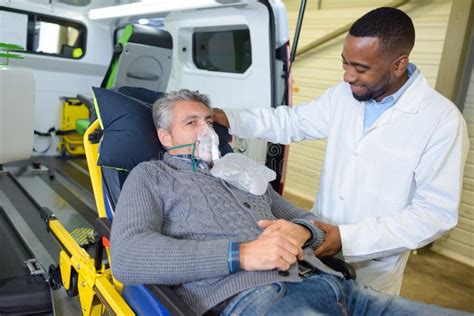 Patient with Breathing Mask Stock Photo - Image of practitioner ...