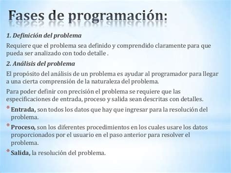 Fases Del Proceso De La Programación