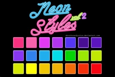 Neon Styles Vol 2 By Abouthrandyorton On Deviantart