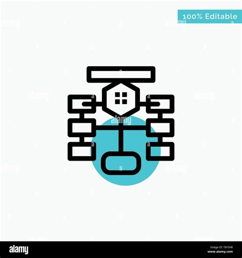 Flowchart Flow Chart Data Database Turquoise Highlight Circle Point