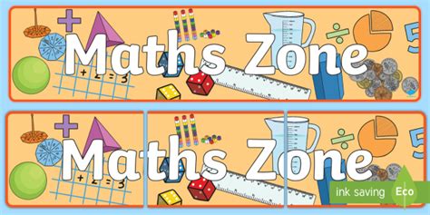 Maths Zone Display Banner