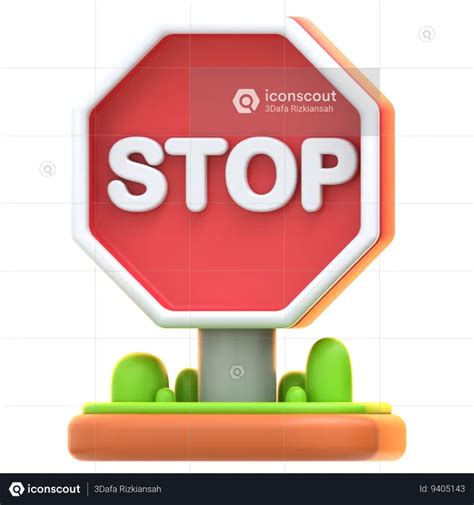 Stop Sign 3d Icon Free Download Sign And Symbols 3d Icons Iconscout