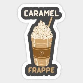 Caramel Frappe Iced Coffee Drink Sticker