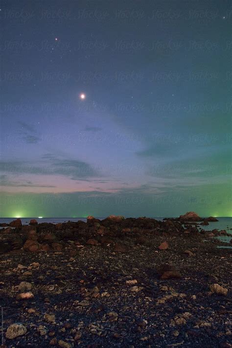 seaside landscape  night  stocksy contributor  krokodil stocksy