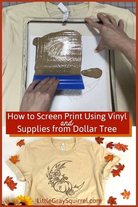 How To Screen Print Using Vinyl And Supplies From Dollar Tree Silk Screen Printing Diy Diy