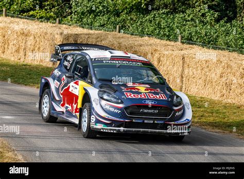 2018 Ford Fiesta Wrc Rally Auto Mit Fahrer Sebastien Ogier Am Goodwood