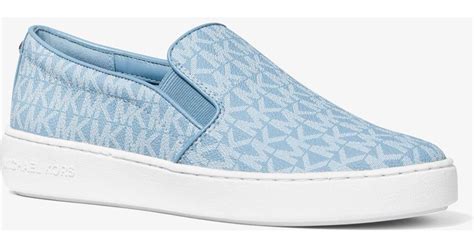 Michael Kors Keaton Logo Slip On Sneaker In Blue Lyst