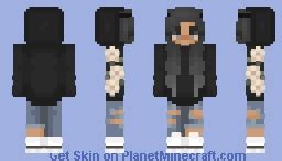 Hoodie Girl Minecraft Skin