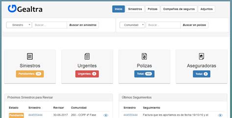 Software Gestión de Siniestros Administradores de Fincas