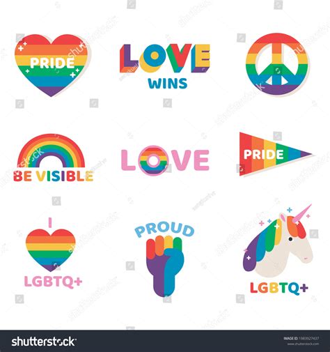 Vector Collection Lgbtq Community Symbols Pride Stock Vector Royalty