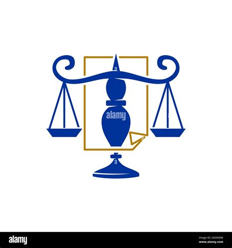 Law Justice Firm Logo Design Vector Icon Template Isolated Stock Vector