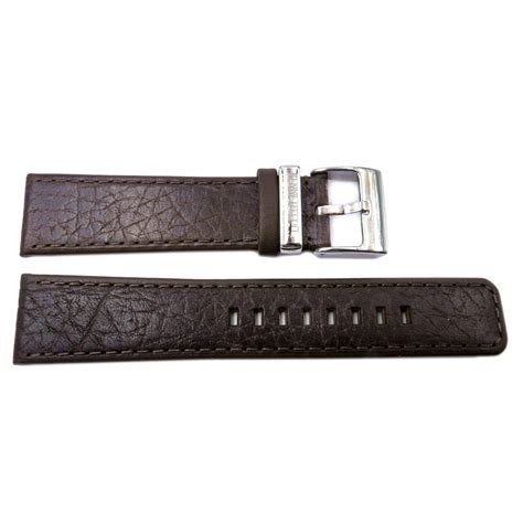 Genuine Kenneth Cole Brown Textured Leather 22mm Watch Strap | Total ...