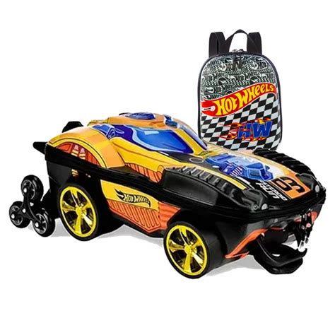 Mochila Infantil De Rodinha Hot Wheels E Lancheira Max Toy Shopee Brasil