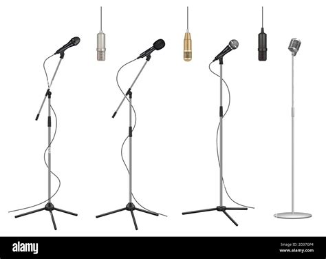 Mic Stand Stock Vector Images Alamy